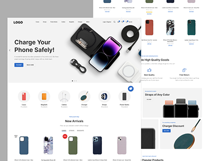 Mobile Shop Website Landing Page Design