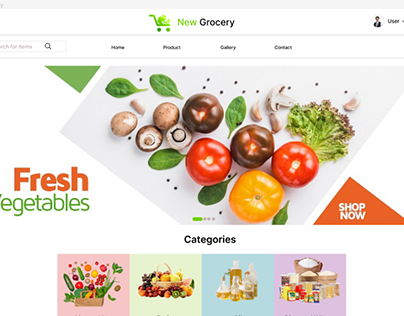 Grocery website UI
