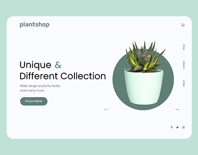 Plantshop Screen Design