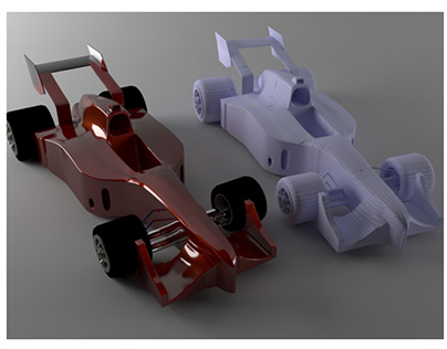 formula 1 car 3D modling