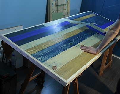 Hand crafted table-top