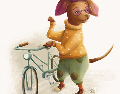 Doggy on a bike