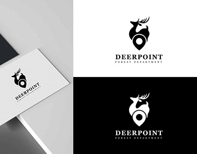 DeerPoint logo design. Deer location logo. wildlife