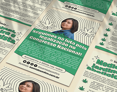 Flyer A6 Cannabis | Mandato Sâmia Bomfim