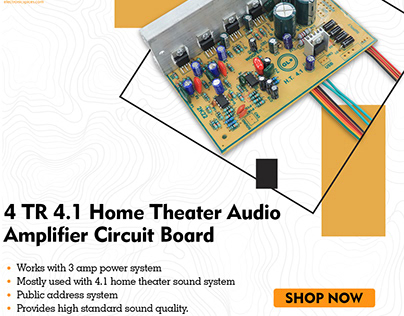 Home theater audio amplifier circuit board