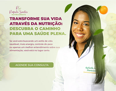 Landing Page criada para a nutricionista Rafaela Santos