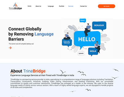 LINGUISTIC LANGUAGE TRANSLATION WEBSITE UI UX