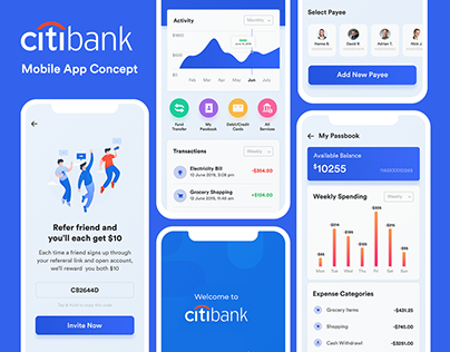 Citibank | Banking Mobile App UI/UX Concept