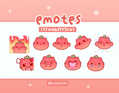 strawberrycat emotes