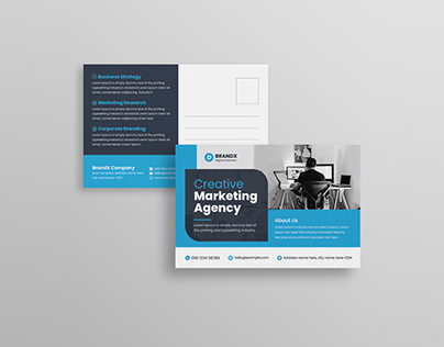 Corporate Postcard Template with Eddm Layout