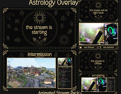 Astrology Animated Twitch Stream Overlay