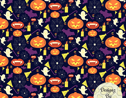 Halloween Half - Drop Repeat Pattern