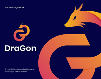 DraGon - Letter D + G and Dragon Logo Concept