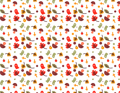 Halloween vector colorful pattern design