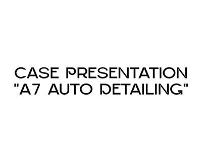 Presentation case for "A7 AUTO DETAILING"