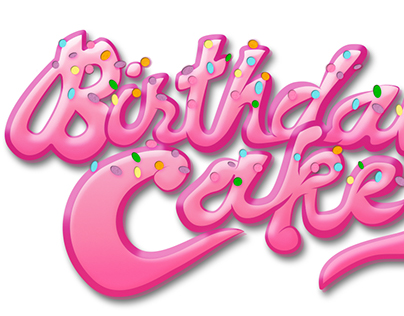 Birthday Cake Typography