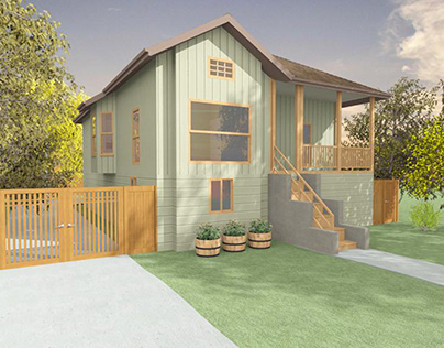 2 story house 3D render