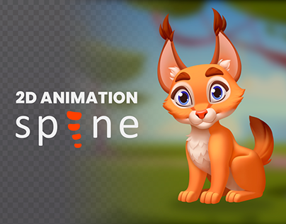 2D Spine Character Animal Rynx Animation