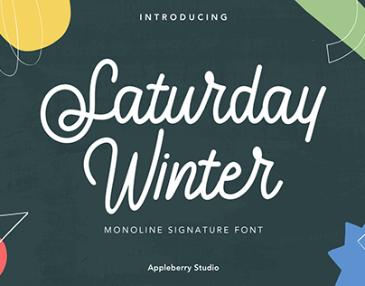 Saturday Winter - Moniline Signature Font