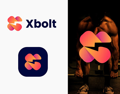 Letter x with power Xbolt logo design