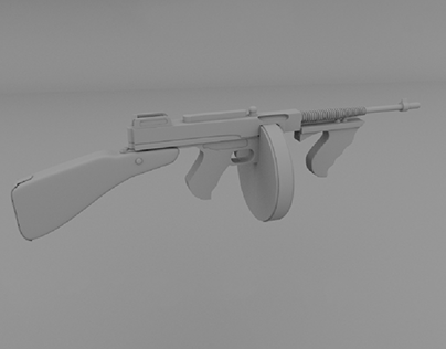 3d modeling of Thompson gun