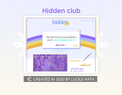 Design web pour le Hidden Club