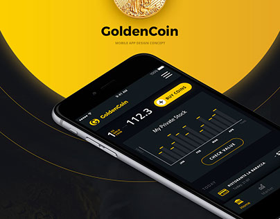 GoldenCoin app design 2017