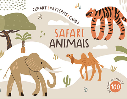 Safari Animal Graphic Collection