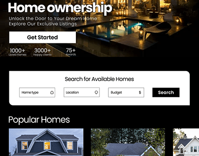 Real Estate website landing page