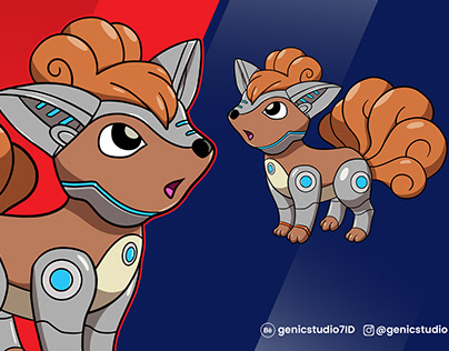 Vulpix - Custom Cartoon Character and Mascot Design