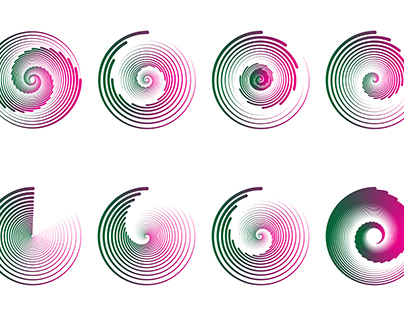 Concentric random circles vortex circular swirl.