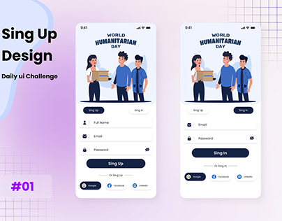 Daily UI Challange Sign Up Page For Volunteer app #01