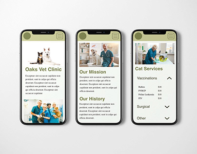 Oaks Vet Clinic Website Design