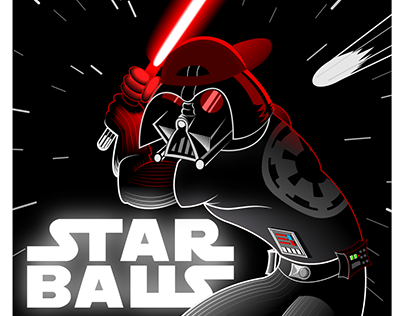 Darth Vader plays Star Balls 2019 Illustrator