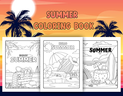 Summer Coloring book For Children Ages 8-10