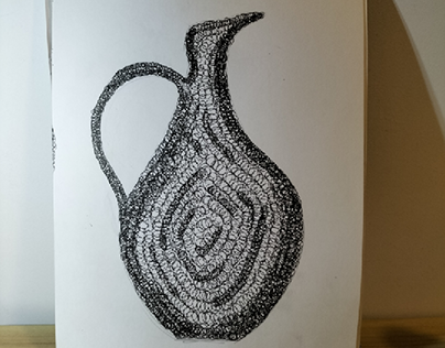 scribbling jug drawing