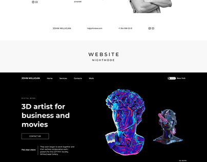 Portfolio website / design for a 3D artist
