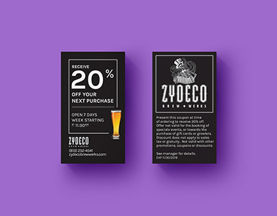 Zydeco Brew Werks Discount Card