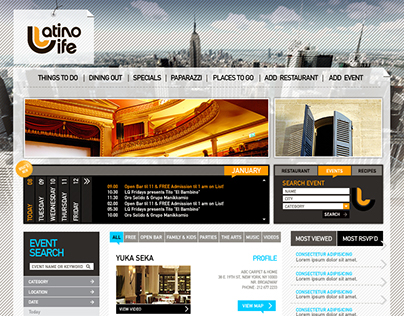 Diseño portal web Latino Life - 2010