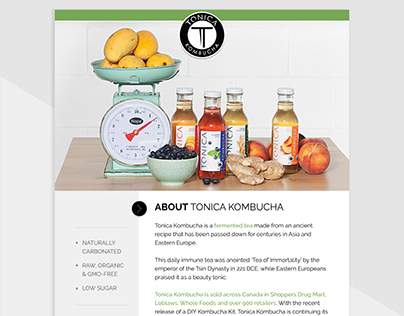Media Kit for Tonica Kombucha