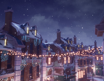 Stylized Christmas Town