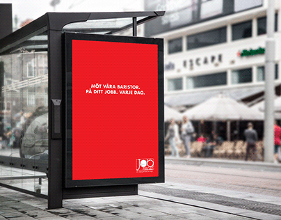 Outdoor advertising. Coffee machines.