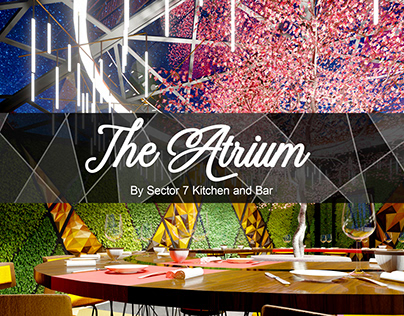 Atrium bar cafe interior design and visualisation
