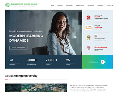KALINGA University Website Design