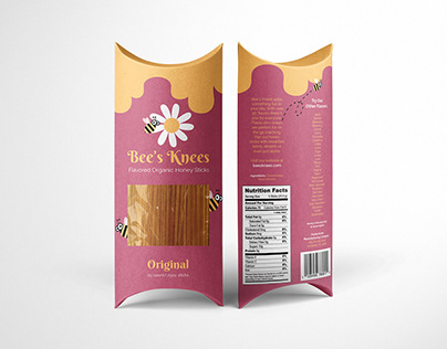 Bee's Knees Flavored Honey Sticks Packaging