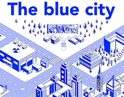 Illustration isométrique / BLUE CITY