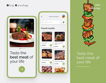 Meat store. Mobile app