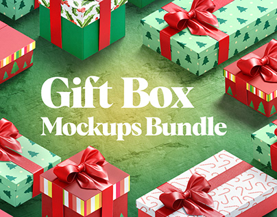Gift Box Mockups Bundle