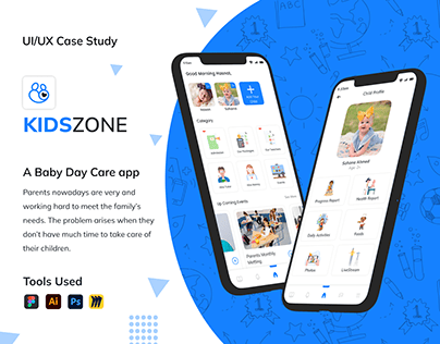 KidsZone - A Baby Daycare App - UI/UX Case Study