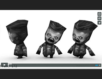 Low Poly Zombie Character Animation Test